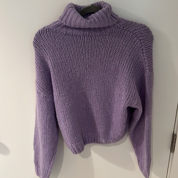 Light Lilac Turtleneck Sweater - Picture 4 of 4